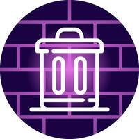 Trash Bin Creative Icon Design vector