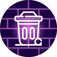 Dustbin Creative Icon Design vector