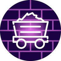 Mine Cart Creative Icon Design vector