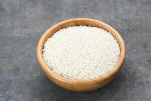 orgánico glutinoso arroz o pegajoso arroz foto