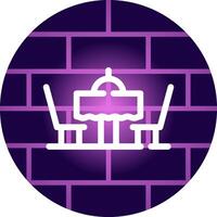 Dinner Table Creative Icon Design vector