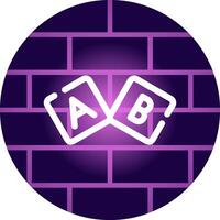 diseño de icono creativo de bloque abc vector