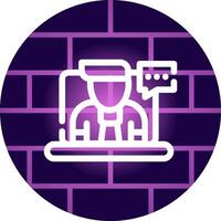 Online Interview Creative Icon Design vector