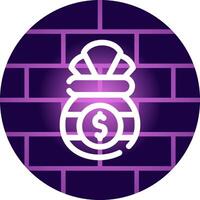 Money Bag Creative Icon Design vector