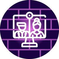 Online Interview Creative Icon Design vector