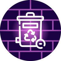 Trash Bin Creative Icon Design vector