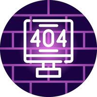 Error 404 Creative Icon Design vector