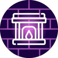 Fireplace Creative Icon Design vector
