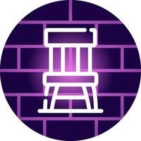 Wooden Chair Creative Icon Design vector