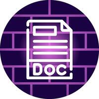 Doc File Format Creative Icon Design vector
