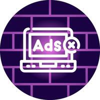 en línea publicidad creativo icono diseño vector
