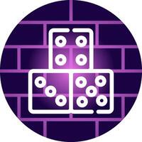 Domino Piece Creative Icon Design vector