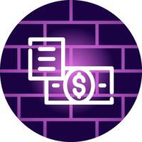 Bank Bill Creative Icon Design vector