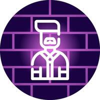 Male Professor Creative Icon Design vector