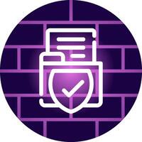 Secured Backup Creative Icon Design vector