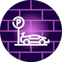 Parking Area Creative Icon Design vector