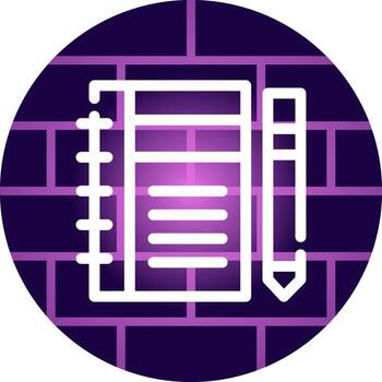 Diary Study Creative Icon Design vector