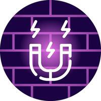 Line Neon Wall Design vector