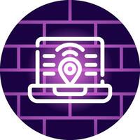 Digital Nomad Hub Creative Icon Design vector