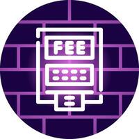 ATM Fees Creative Icon Design vector