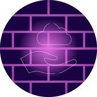 Cloud in Hands Creative Icon Design vector