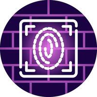 Fingerprint Scan Creative Icon Design vector