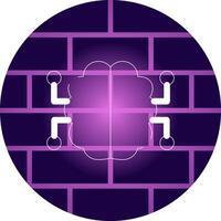 Neurons Circuit Creative Icon Design vector