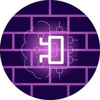 Brain Circuit Creative Icon Design vector