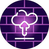 Cloud Upload Creative Icon Design vector
