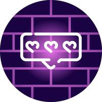 Comment Heart Creative Icon Design vector