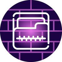 Zip Folder Creative Icon Design vector
