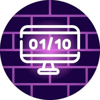 Binary Code Creative Icon Design vector