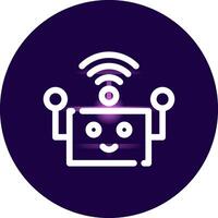 Robot Assistant Creative Icon Design vector