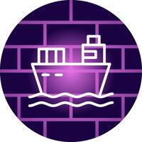 Cargo Ship Creative Icon Design vector