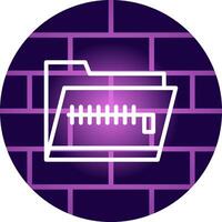 Zip Folder Creative Icon Design vector