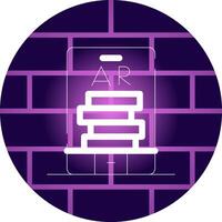 Ar Tumbling Blocks Creative Icon Design vector