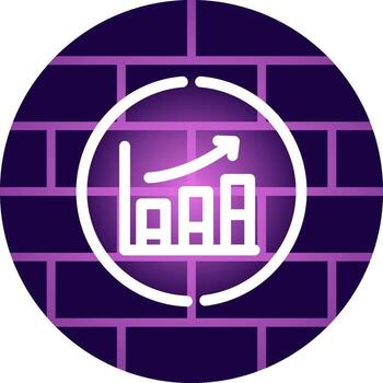 Increasing Circle Process Creative Icon Design vector