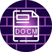 DOCM Creative Icon Design vector