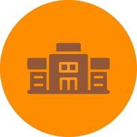 Line bronw Glpyh Design vector