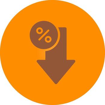 Decrease Creative Icon Design vector