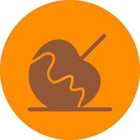 diseño de icono creativo de manzana de caramelo vector