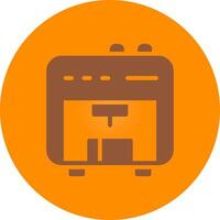 3D Printer Creative Icon Design vector
