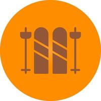 Skis Creative Icon Design vector
