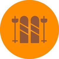 Skis Creative Icon Design vector