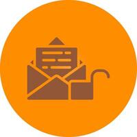 Line bronw Glpyh Design vector