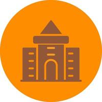 Line bronw Glpyh Design vector