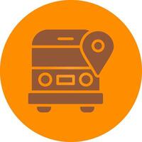 School Bus Creative Icon Design vector