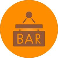 Bar Sign Board Creative Icon Design vector