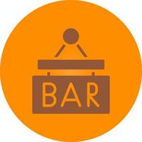 Bar Sign Board Creative Icon Design vector