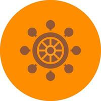 Line bronw Glpyh Design vector